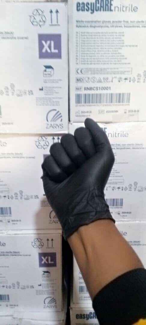 Gants nitrile professionnels noirs