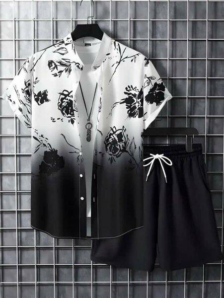 Ensemble décontracté floral homme