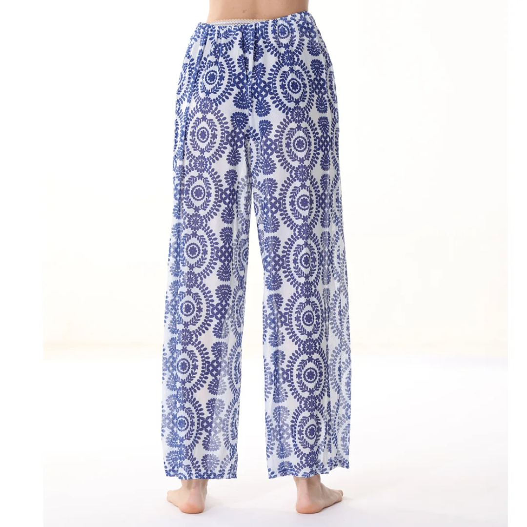 Pantalon ample imprimé bohème