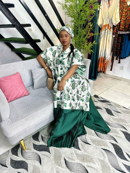 Robe Caftan Florale Élégante