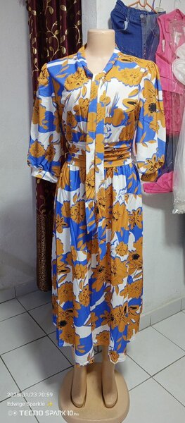 Robe longue fleurie femmes