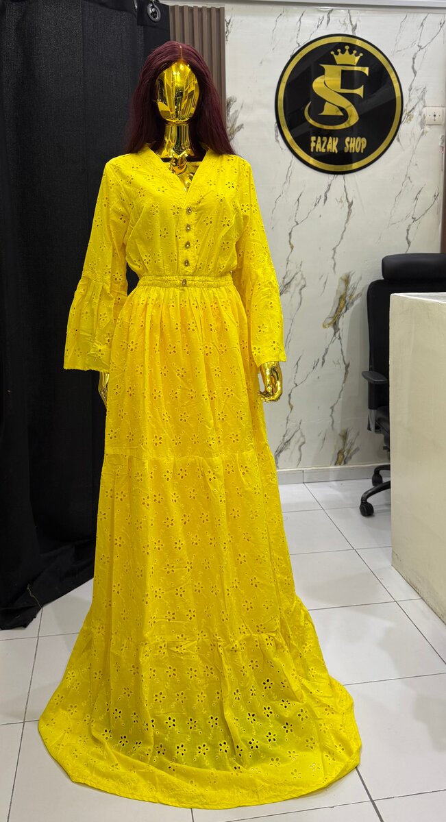 Robe Maxi Jaune Bohème