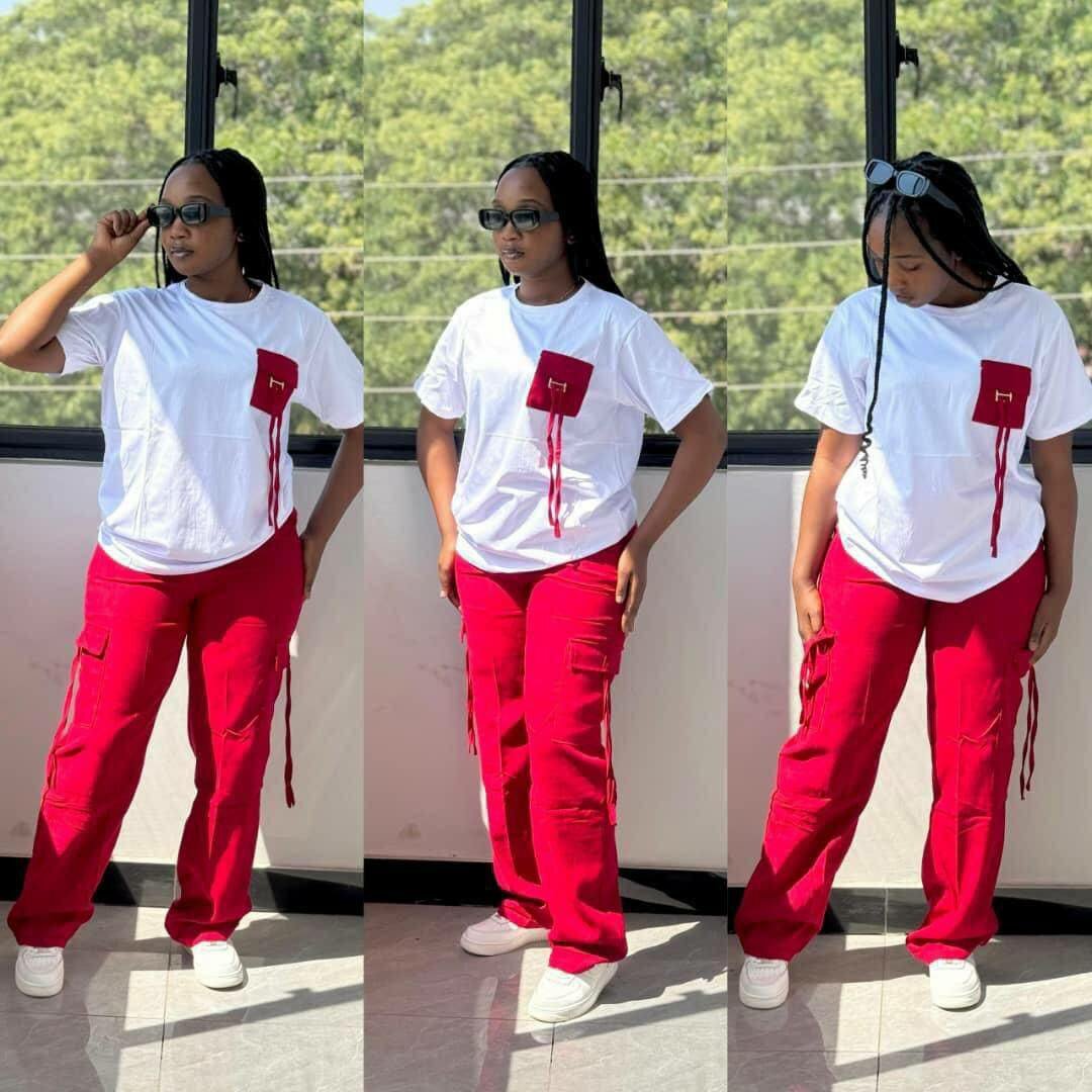 Women's 2-piece suit, T-shirt and pants