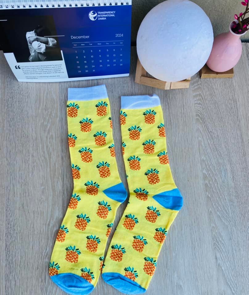 Socks with a bright print