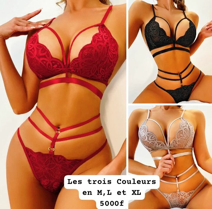 Lace Strappy Lingerie Set