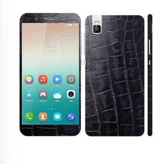 Huawei Honor 7i Black Crocodile Leather Texture Mobile Skin