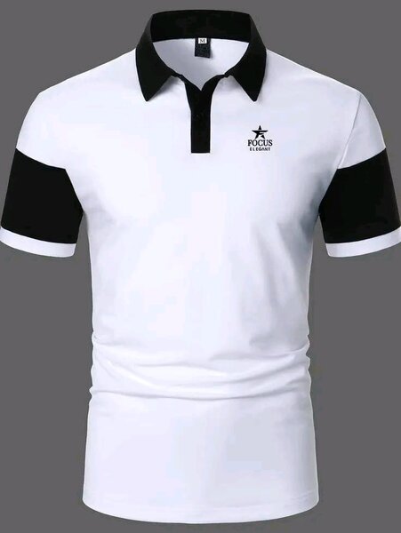 Polo homme élégant bicolore