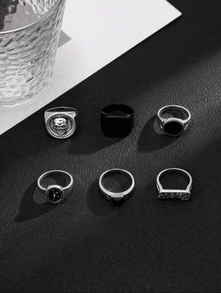 Ensemble de 6 bague à la mode