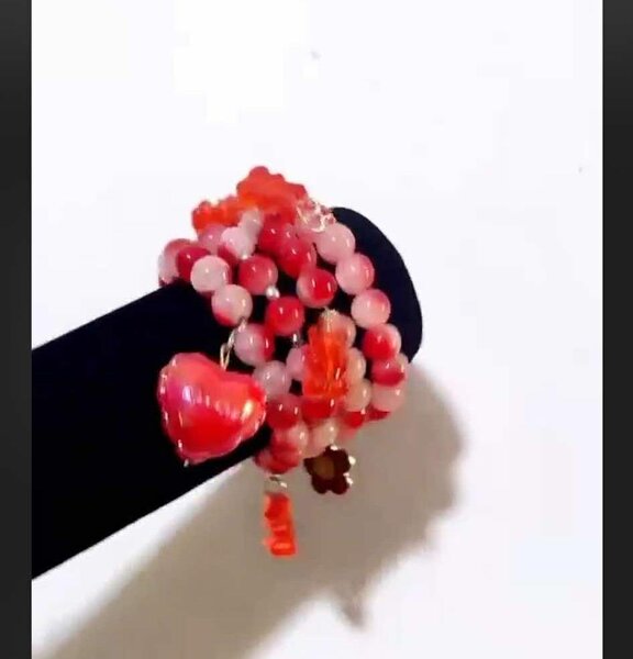 Valentina reddish beaded bracelet