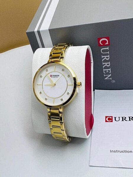 CURREN BLANCHE/ Montre d'affaires pour femmes, étanche, en acier inoxydable