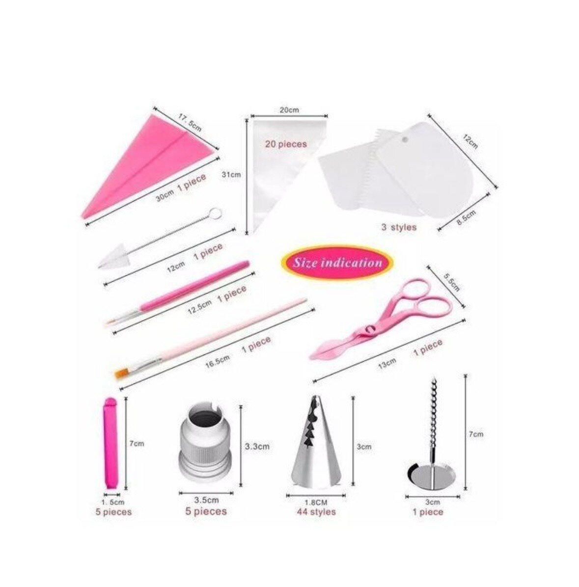 Set de décoration gâteau 83 pièces