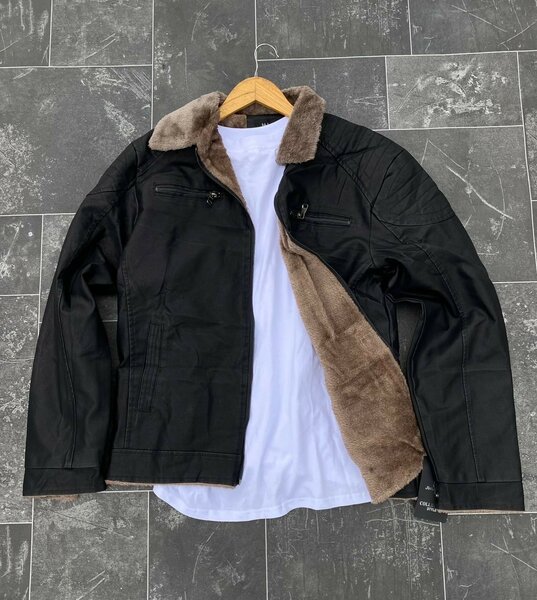 Veste en cuir homme doublée