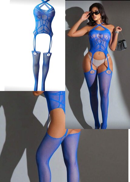 Ensemble de lingerie sexy bleu