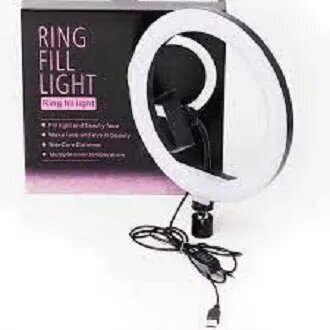 26cm Ring Light With Phone Holder & 3 Shades Of Color For Vi