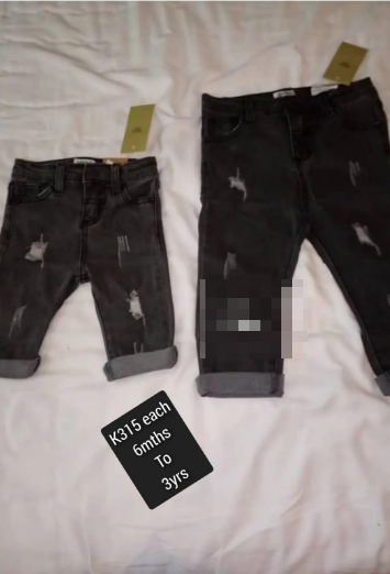 black denim ripped breeches