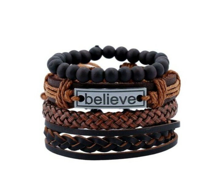 Bracelets en cuir multicouches