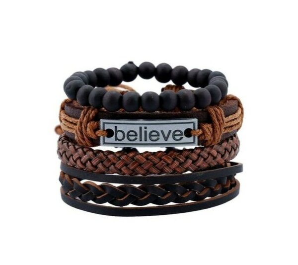 Bracelets en cuir multicouches