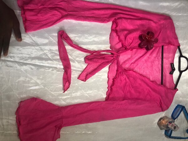 Top noué fuchsia tendance