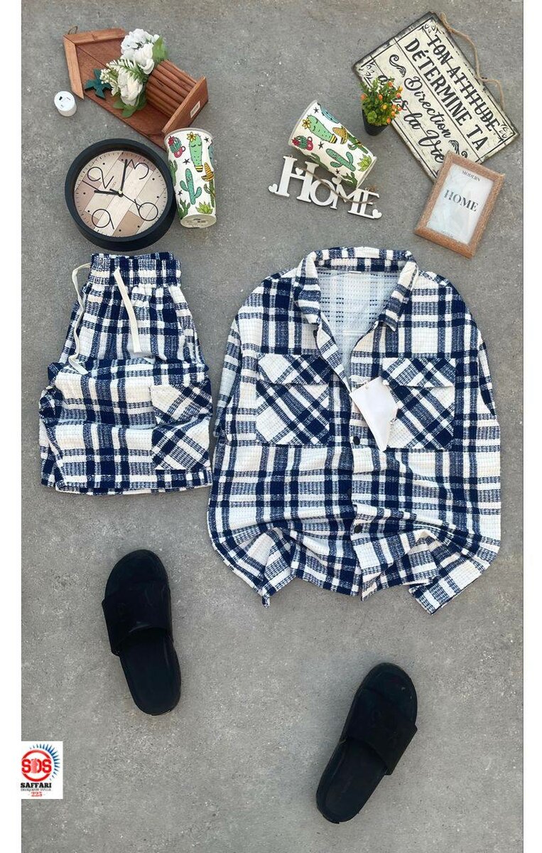 Pyjama en flanelle à carreaux