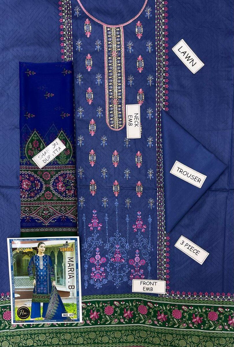 Printed lawn suit