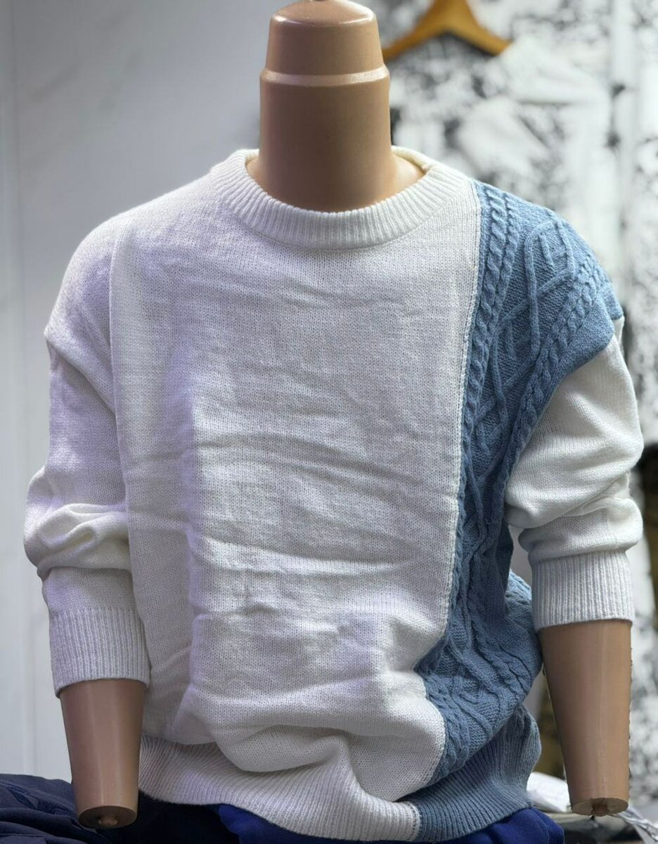 Pulls en laine bi-colores