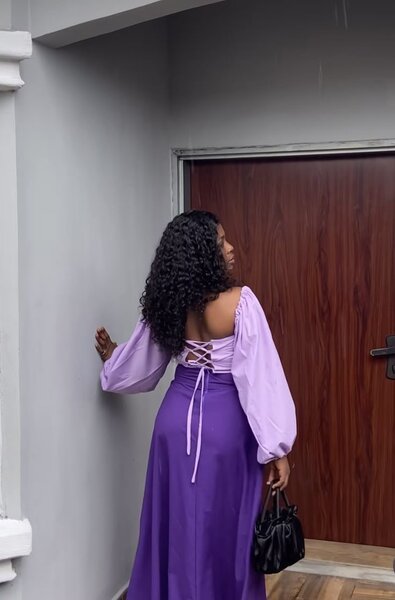 Robe longue violette élégante