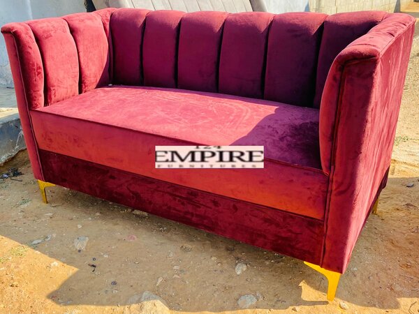 Sofa with red upholstery