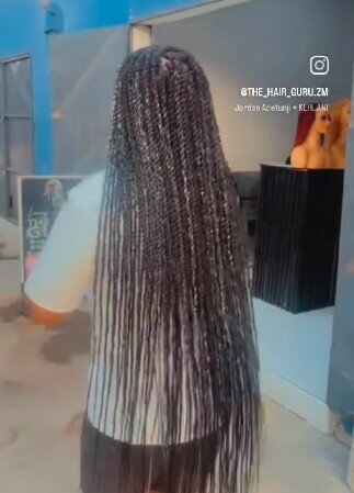 Knee length twists wig 