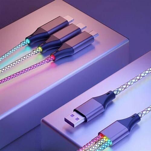 Câble USB LED 3-en-1
