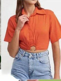 Short blouse, orange