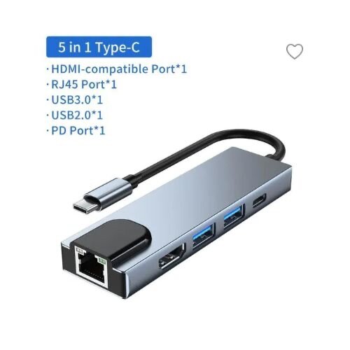Adaptateur USB-C 5-en-1