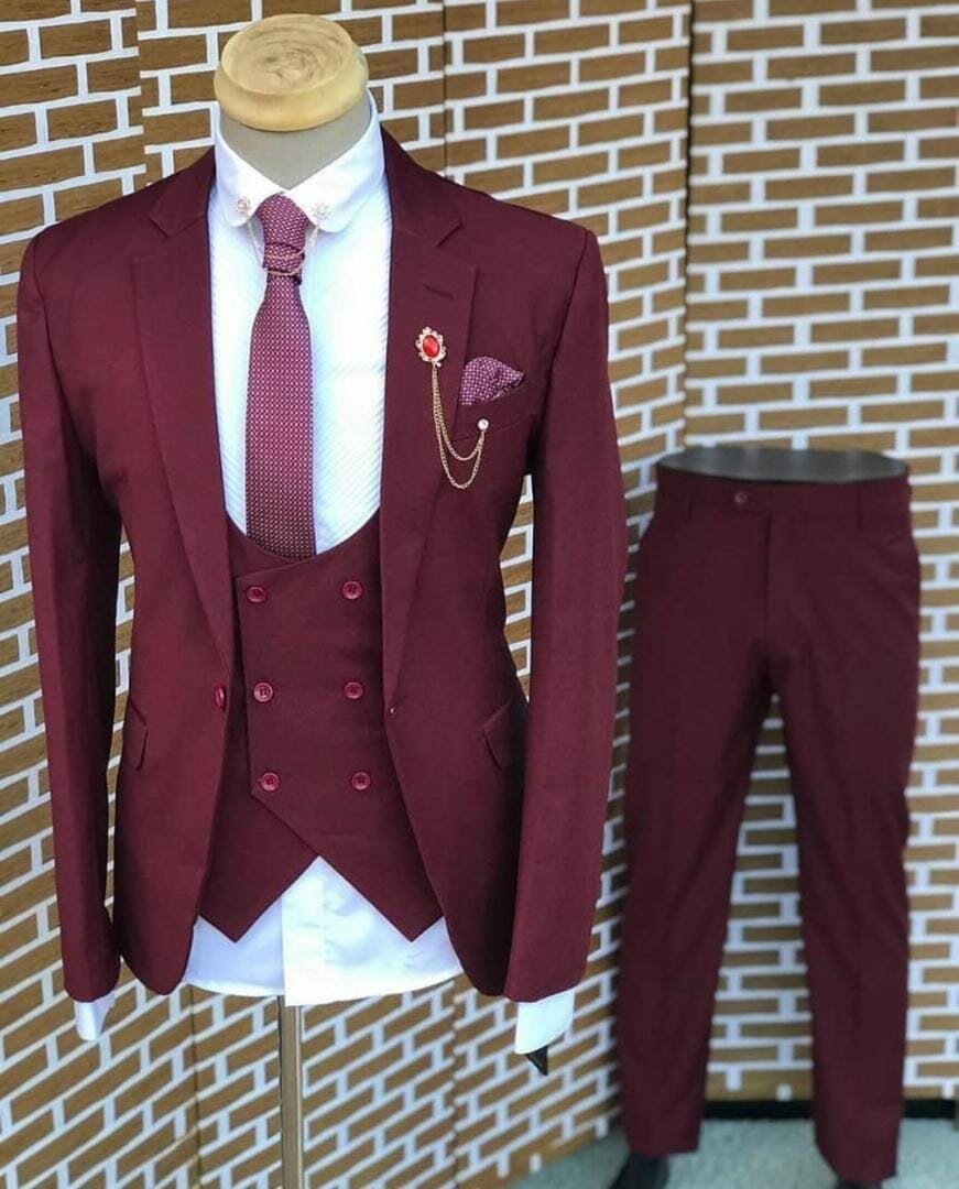 red men's suit