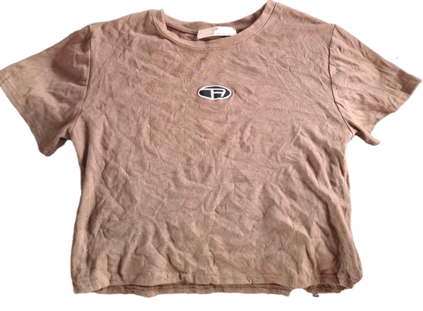 Trendy Beige Crop Top