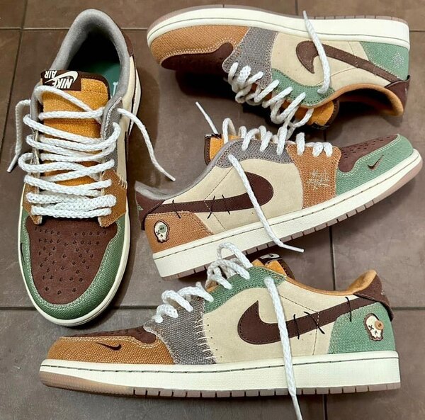 Sneakers en toile multicolore
