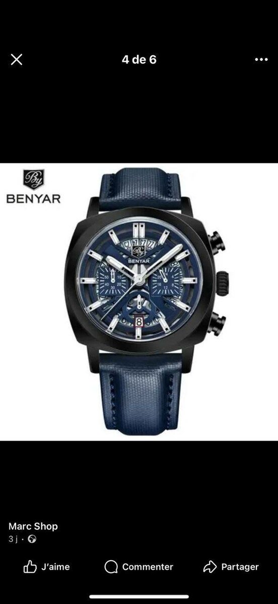 Montre Homme Sport Chronographe Benyar