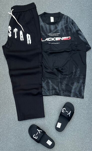 Ensemble décontracté noir homme