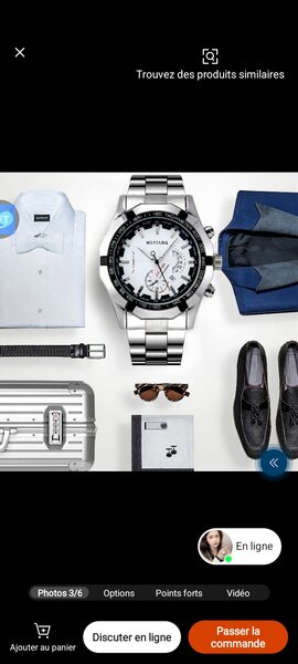 Montre Homme Acier Inoxydable