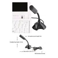 Usb Mini Stand Mic.Mini Microphone,USB 2.0 Desktop Microphone,Flexible Condenser Mic,Desktop Stand Mic for Computer and Laptop