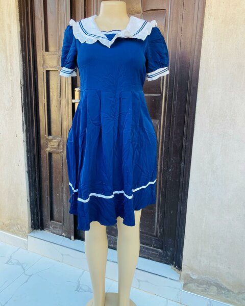 Beautiful and stylish women's dress blue