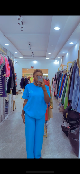 Ensemble confortable bleu