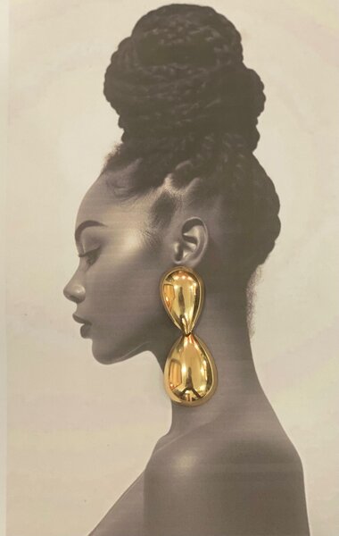 Boucles d'oreilles pendantes dorées