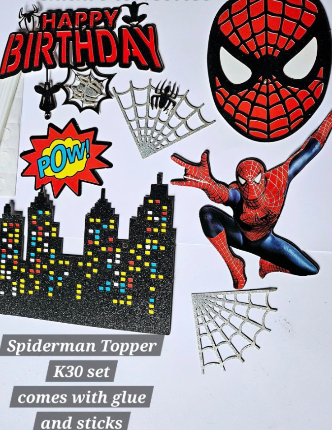 Spiderman topper for decorating cakes
