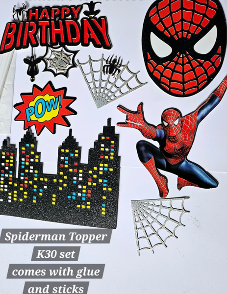 Spiderman topper for decorating cakes