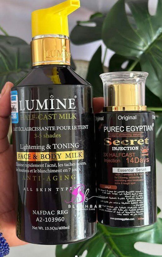 Lumine Half Cast Face & Body Milk Combo
