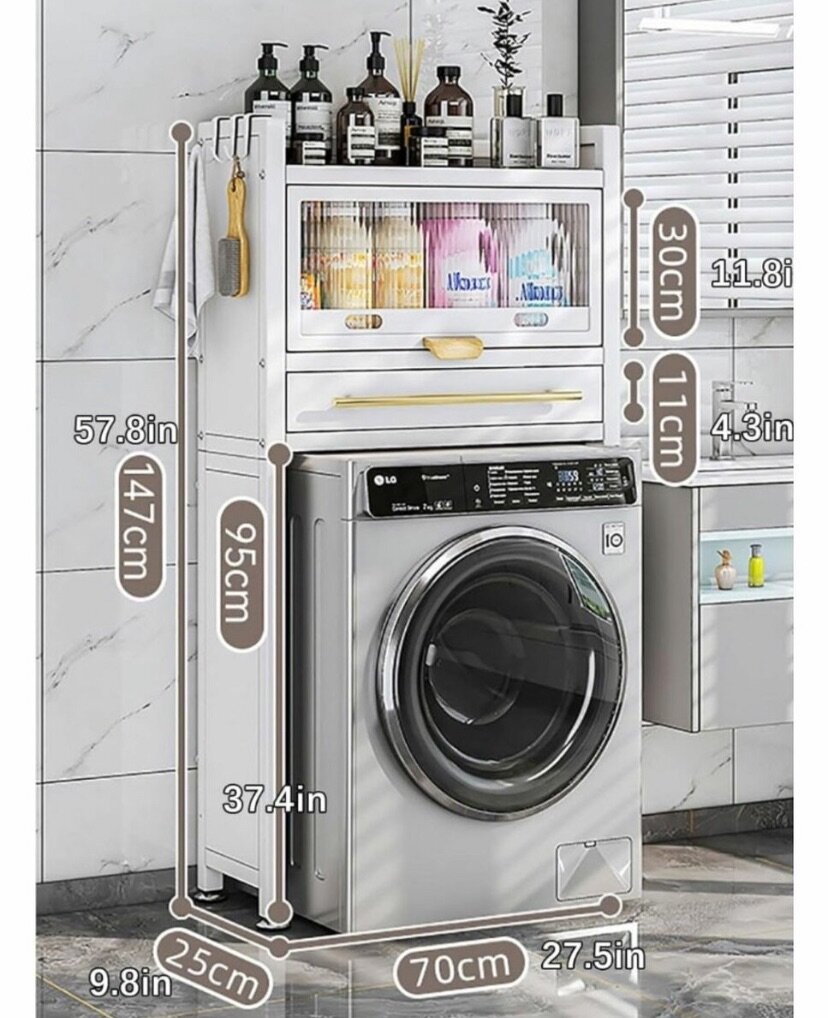 3-LAYER STAINLESS STEEL FRAME FLIP-UP DOOR LAUNDRY ROOM