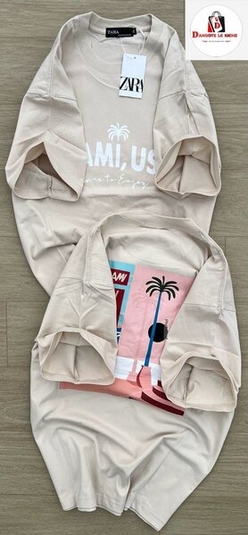 T-shirt en coton imprimé tendance