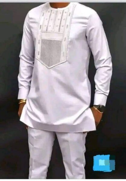 Boubou blanc pour hommes