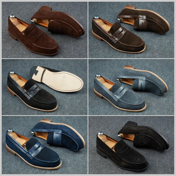 Mocassins hommes en din