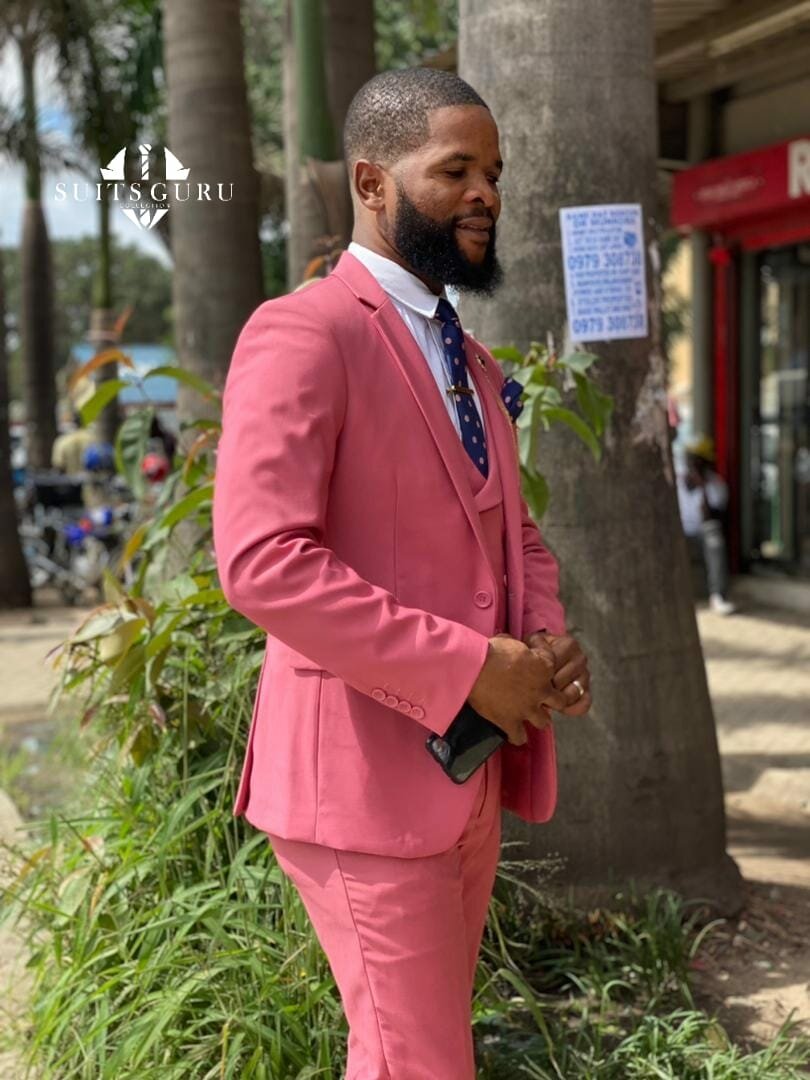 Elegant men's suit pink