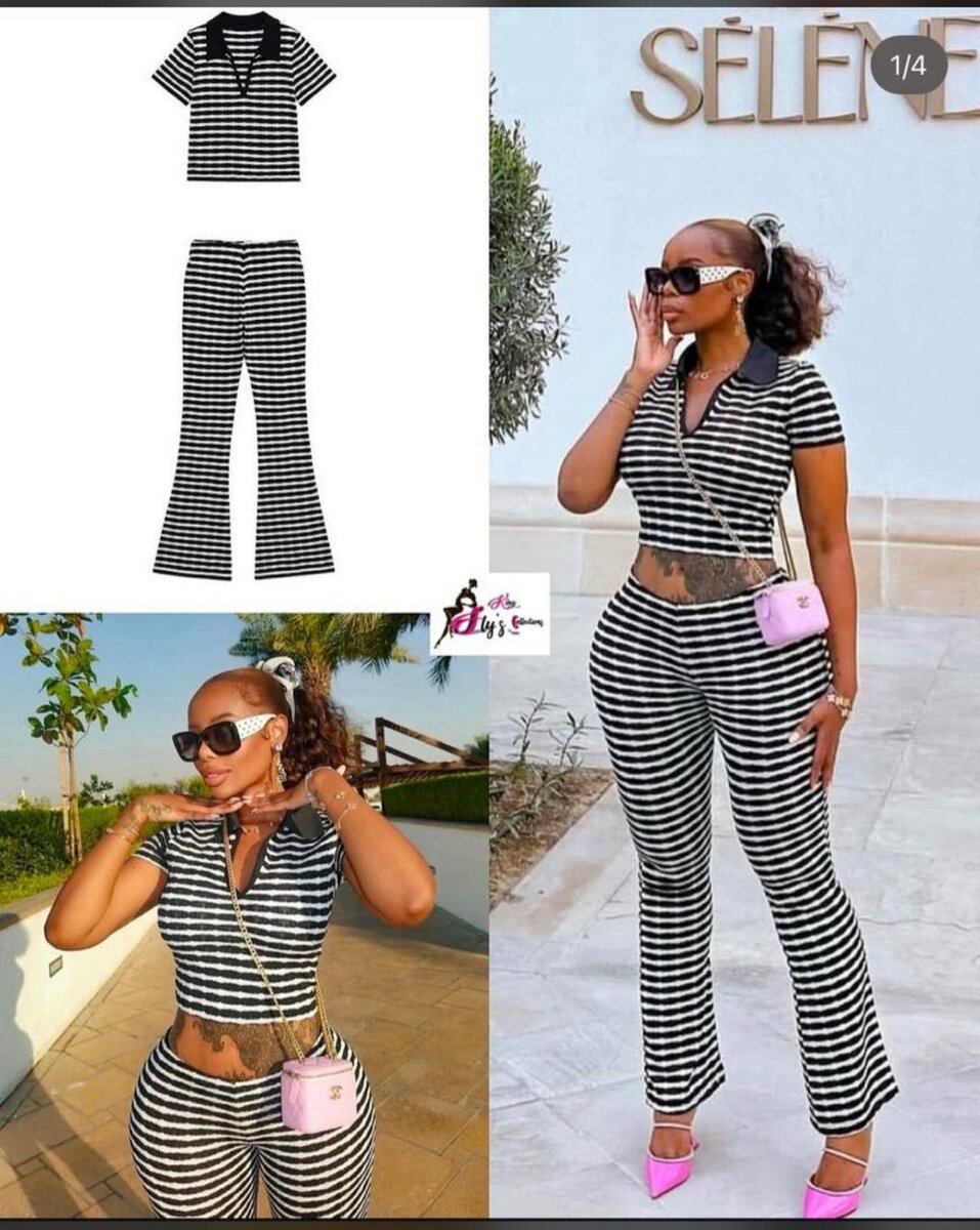 Tenue décontractée à rayures